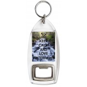 Keep Calm and Love Waterfalls - Bottle Opener Keyring