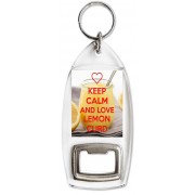 Keep Calm and Love Lemon Curd - Bottle Opener Keyring