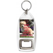 Keep Calm and Love a Lhasa Poo - Bottle Opener Keyring