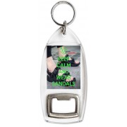 Keep Calm and Wear Sandals - Bottle Opener Keyring