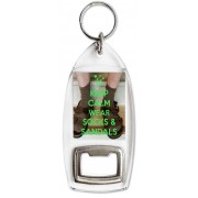 Keep Calm Wear Socks & Sandals - Bottle Opener Keyring