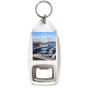 Keep Calm and Love Narrowboats - Bottle Opener Keyring