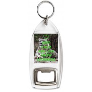 Keep Calm and Love Snow Leopards - Bottle Opener Keyring