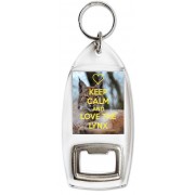 Keep Calm and Love the Lynx - Bottle Opener Keyring