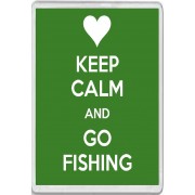 Keep Calm and Go Fishing - Jumbo Fridge Magnet