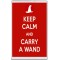 Keep Calm and Carry a Wand - Jumbo Fridge Magnet