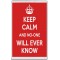 Keep Calm and No-one Will Ever Know - Jumbo Fridge Magnet