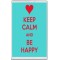 Keep Calm and Be Happy - Jumbo Fridge Magnet