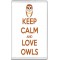 Keep Calm and Love Owls - Jumbo Fridge Magnet