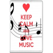 Keep Calm and Love Music - Jumbo Fridge Magnet