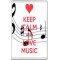 Keep Calm and Love Music - Jumbo Fridge Magnet