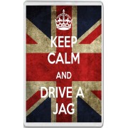 Keep Calm and Drive a Jag - Jumbo Fridge Magnet