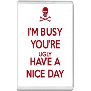 I'm Busy You're Ugly Have a Nice Day - Jumbo Fridge Magnet