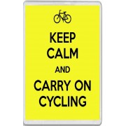 Keep Calm and Carry on Cycling - Jumbo Fridge Magnet