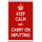 Keep Calm and Carry on Inputting - Jumbo Fridge Magnet
