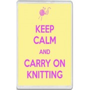 Keep Calm and Carry on Knitting - Jumbo Fridge Magnet
