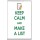 Keep Calm and Make a List - Jumbo Fridge Magnet