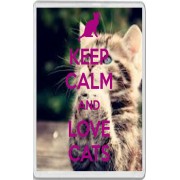 Keep Calm and Love Cats - Jumbo Fridge Magnet