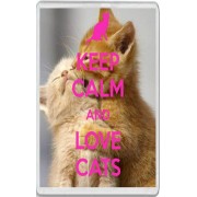 Keep Calm and Love Cats - Jumbo Fridge Magnet