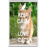 Keep Calm and Love Cats - Jumbo Fridge Magnet