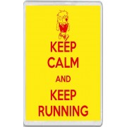 Keep Calm and Keep Running - Jumbo Fridge Magnet