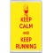 Keep Calm and Keep Running - Jumbo Fridge Magnet