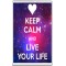Keep Calm and Live Your Life - Jumbo Fridge Magnet