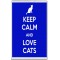 Keep Calm and Love Cats - Jumbo Fridge Magnet