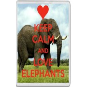 Keep Calm and Love Elephants - Jumbo Fridge Magnet