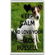 Keep Calm and Love Your Jack Russell - Jumbo Fridge Magnet