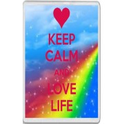 Keep Calm and Love Life - Jumbo Fridge Magnet
