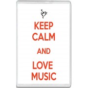 Keep Calm and Love Music - Jumbo Fridge Magnet
