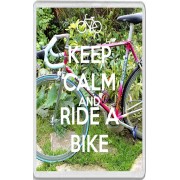 Keep Calm and Ride a Bike - Jumbo Fridge Magnet