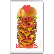 Keep Calm and Eat Burgers - Jumbo Fridge Magnet