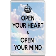 Open Your Heart & Open Your Mind - Jumbo Fridge Magnet