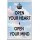Open Your Heart & Open Your Mind - Jumbo Fridge Magnet