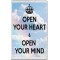Open Your Heart & Open Your Mind - Jumbo Fridge Magnet