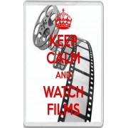Keep Calm and Watch Films - Jumbo Fridge Magnet