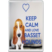 Keep Calm and Love Basset Hounds - Jumbo Fridge Magnet