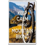 Keep Calm and Go Mountain Biking - Jumbo Fridge Magnet
