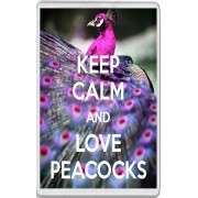 Keep Calm and Love Peacocks - Jumbo Fridge Magnet