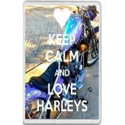 Keep Calm and Love Harleys - Jumbo Fridge Magnet