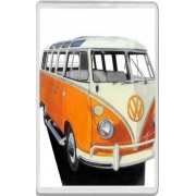 Orange Camper Van - Jumbo Fridge Magnet