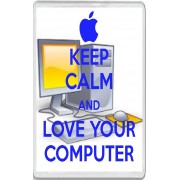 Keep Calm and Love Your Computer - Jumbo Fridge Magnet