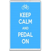 Keep Calm and Pedal On - Jumbo Fridge Magnet