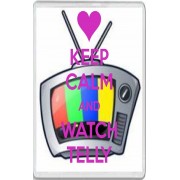 Keep Calm and Watch Telly - Jumbo Fridge Magnet