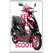 Keep Calm and Love Your Scooter - Jumbo Fridge Magnet