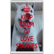 Keep Calm and Love Staffies - Jumbo Fridge Magnet