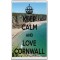 Keep Calm and Love Cornwall - Jumbo Fridge Magnet
