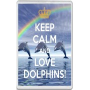 Keep Calm and Love Dolphins! - Jumbo Fridge Magnet
